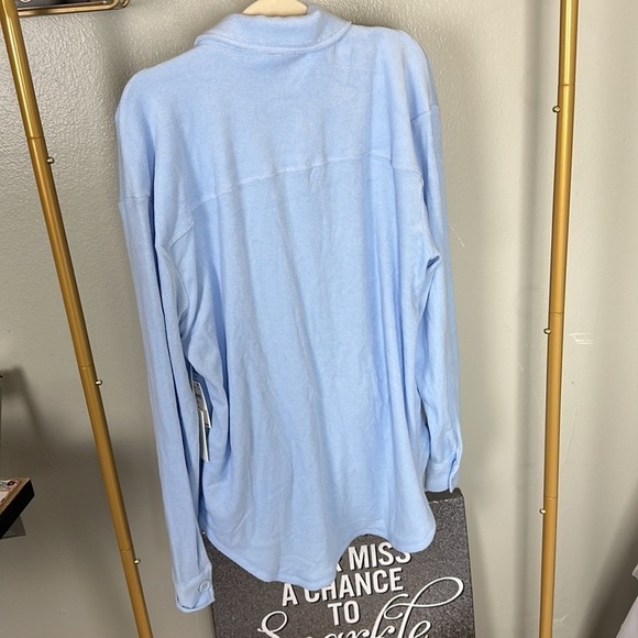 Good American Cover Up Shacket Ice Blue GASize 1/2/Size Small/Medium NWTSOLDOUT - Picture 5 of 8